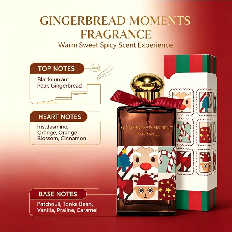 Sweet Gingerbread Gourmand Perfume 50ml Fresh Jasmine Caramel Eau De Toilette Long-lasting Perfume For Women Date Perfume Gift view 2