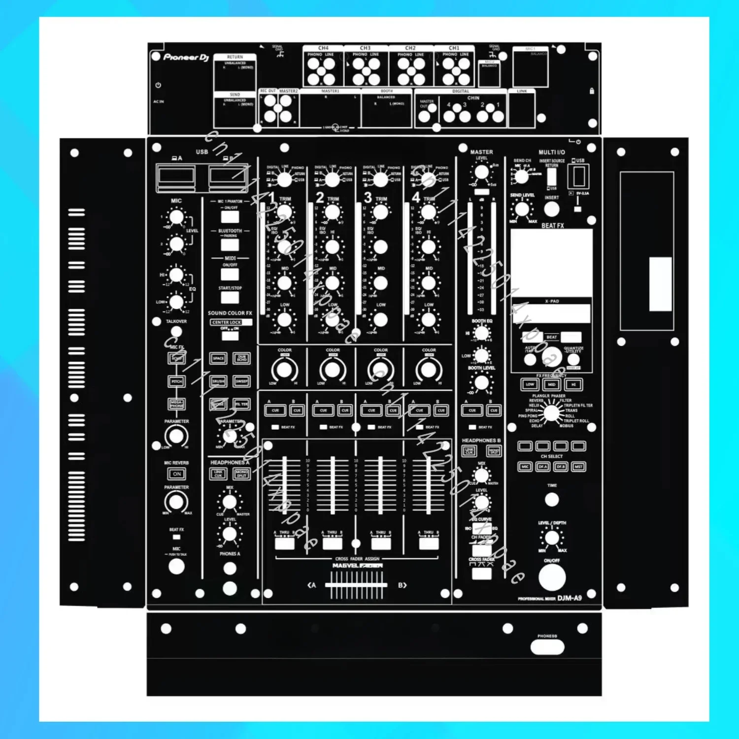 Wear Material Available in Black/White DJM-A9 Mixing Console DJMA9 Film Fully Enclosed Imported Fine