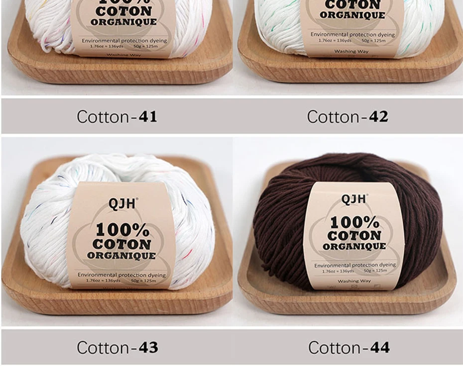 3 Stück 100% Bio-Baumwollgarn, maschinenwaschbar, für Erwachsene und Babys, für Pullover/Handschuhe/Schals/Mützen usw. 50 Gramm (1,76 Unzen) 125 Meter (136 Yards) – Detail 25