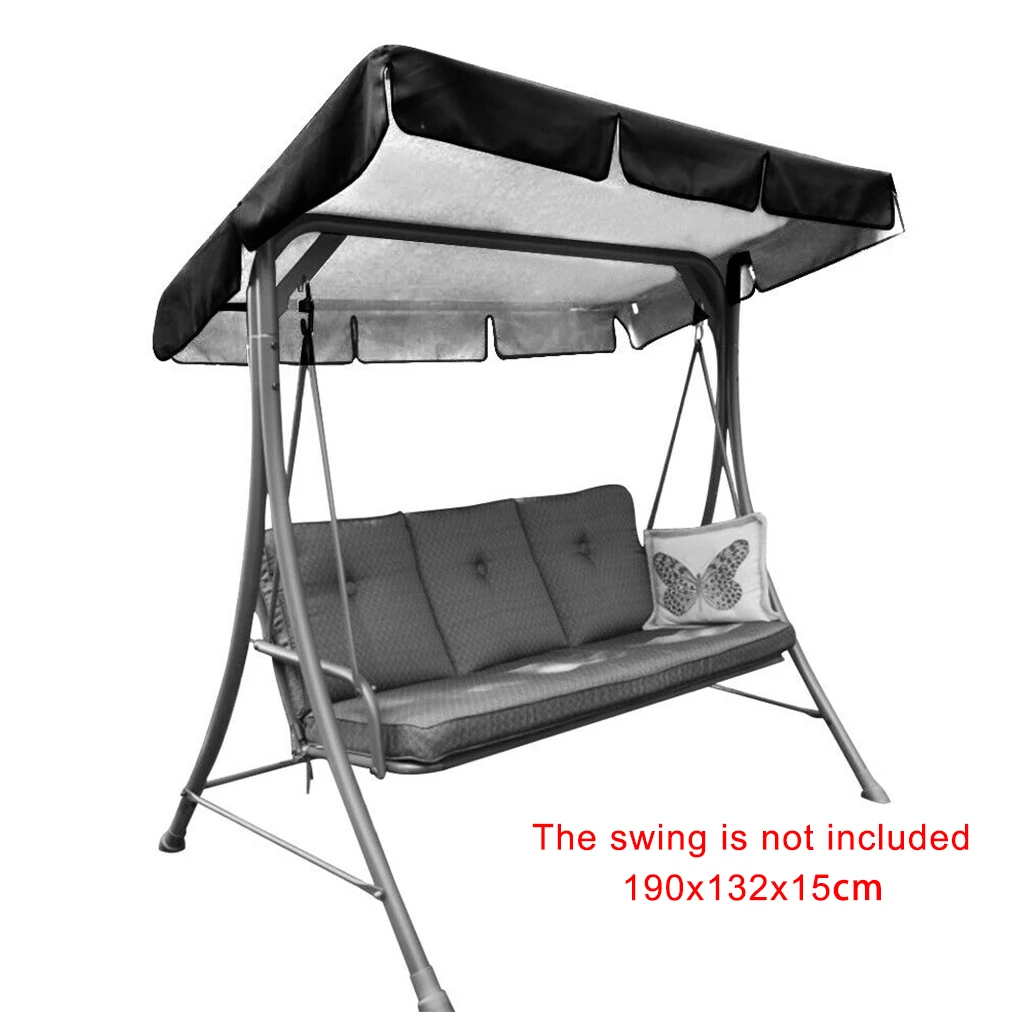 Waterproof Sunshade Canopy Swing Chair Cover Playground Swing Chair Top Cover Swing Canopy Cover Green 195x125x15cm