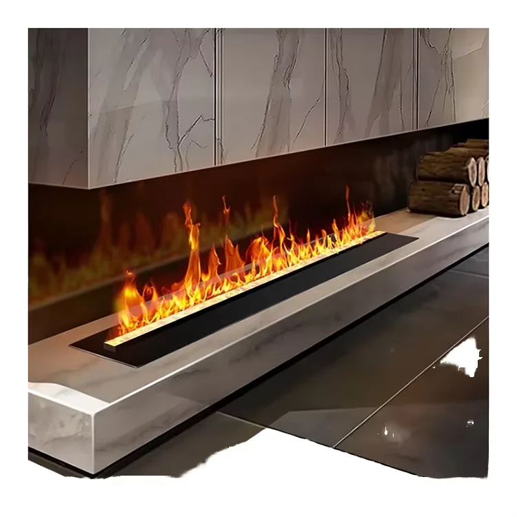 Auto Water Fill & Drain Multi Electric LED Flame Colors Water Vapor Steam Electric Fireplace for Home