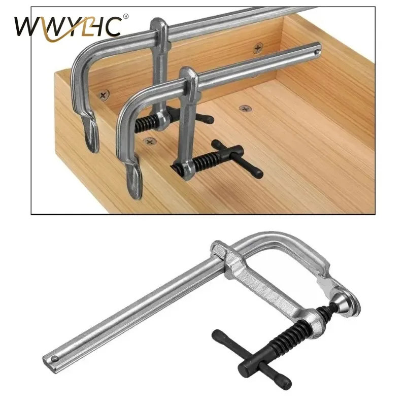 Heavy Duty F Clamp Suitable for Woodworking, Throat Depth 60-180mm, Length 100-1200mm