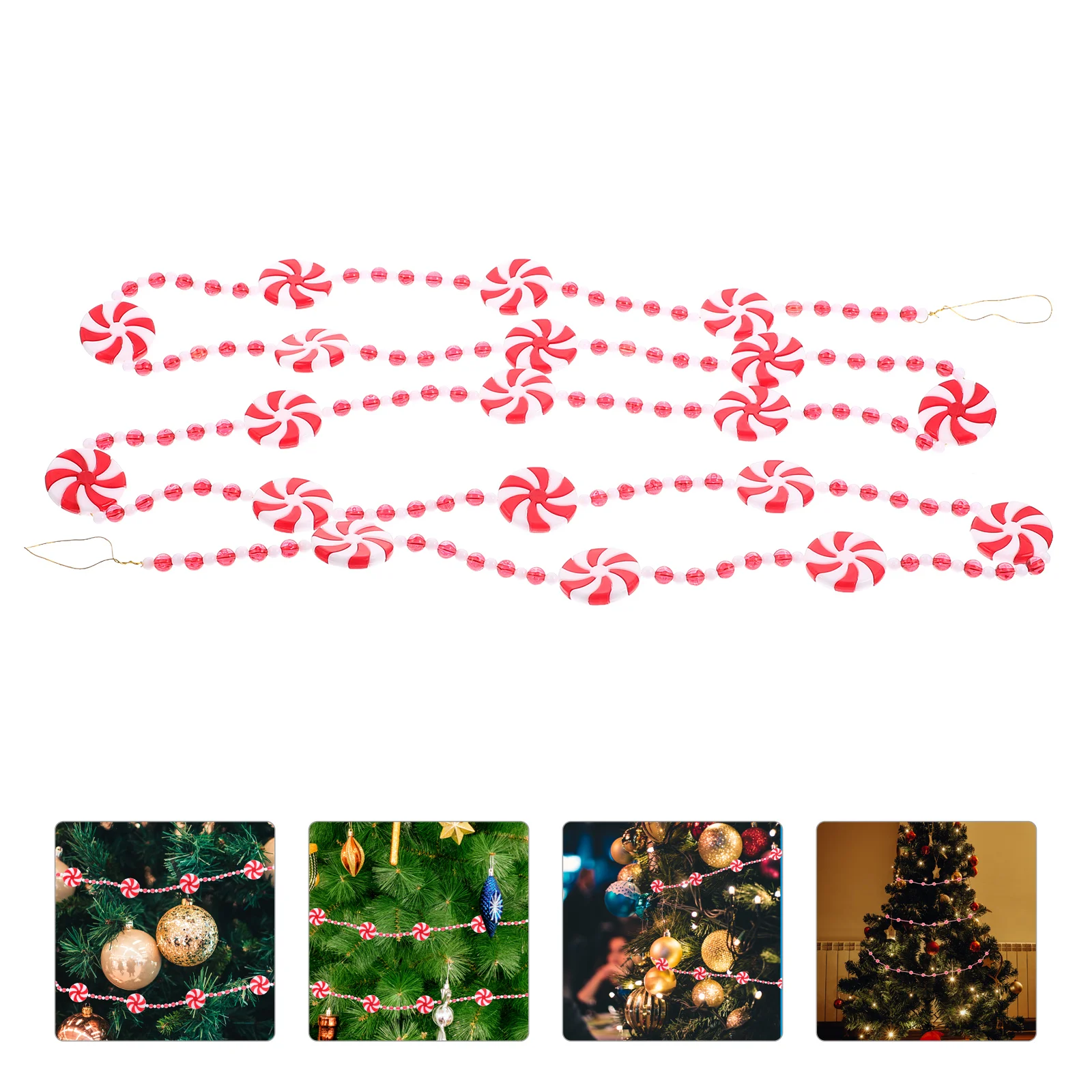 

Christmas Candy Pendant Decor for Xmas Props DIY Accessory Metallic Line Style Acrylic Hanging Home Decorations