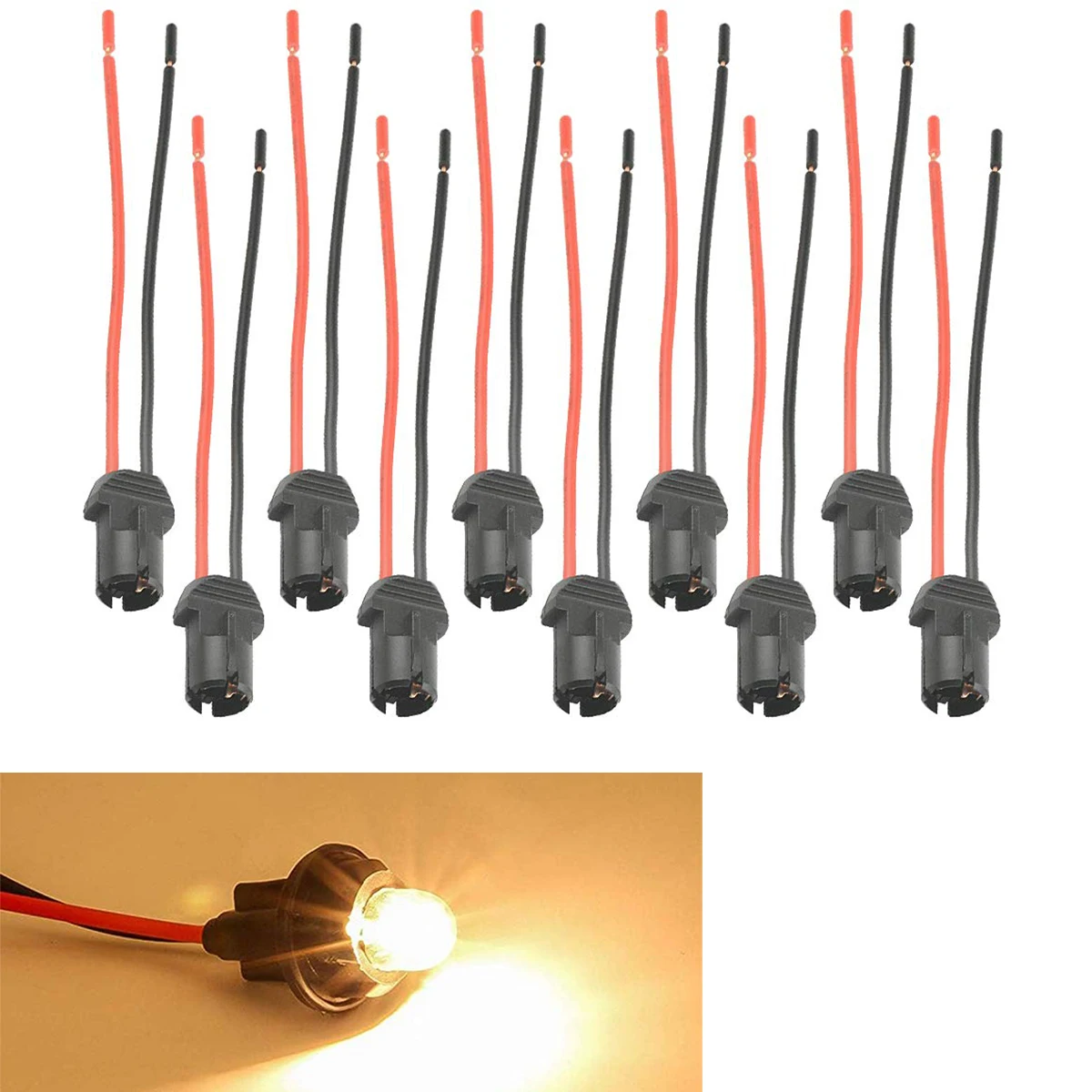 Auto T10 Wedge Glühbirne Sockel Kabelbaum, für LED-Lampen Ersatz Sockel Adapter