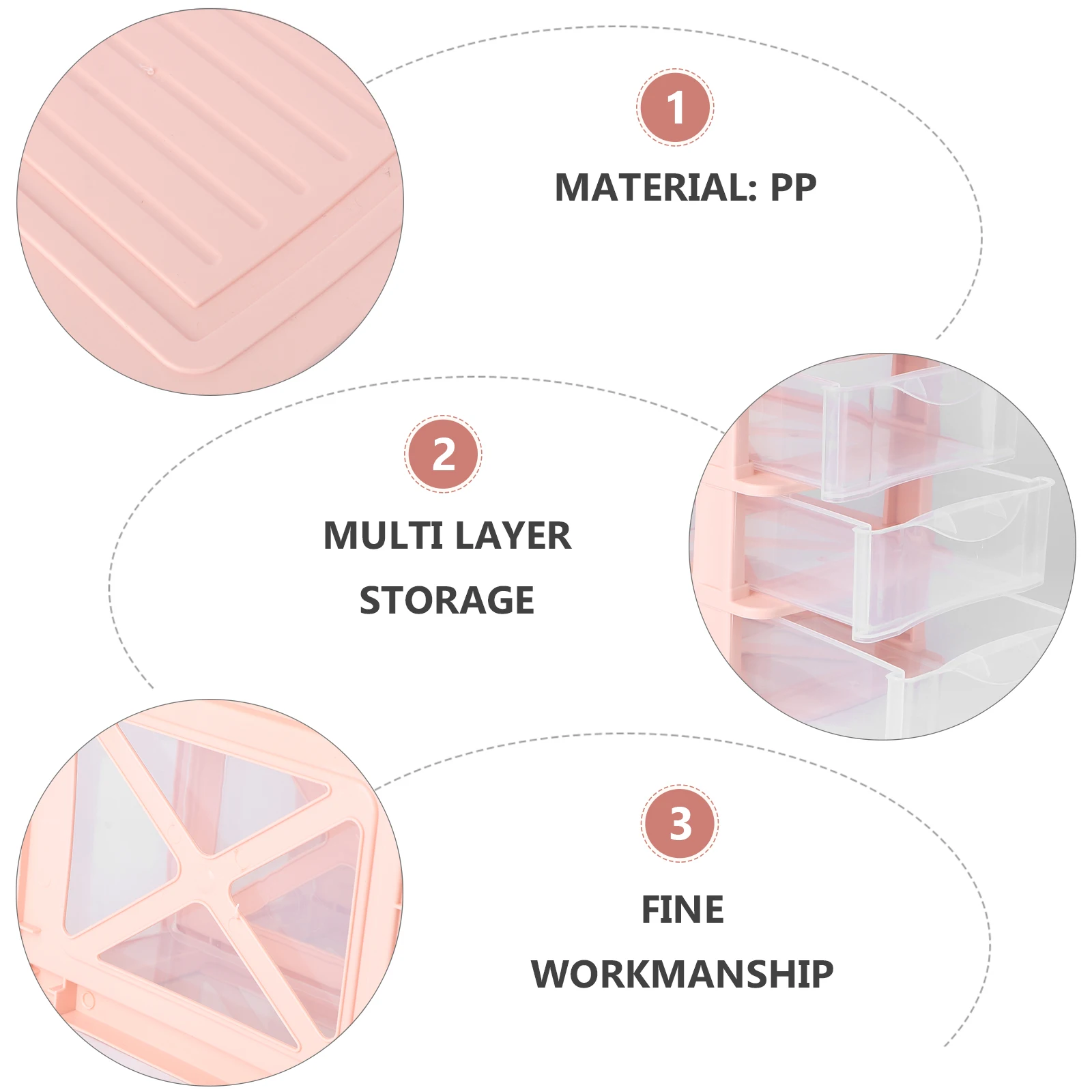 

1Pcs Drawer Type Storage Box Office Organizer Transparent PP Material Neat Orderly Design Practical Household Decor