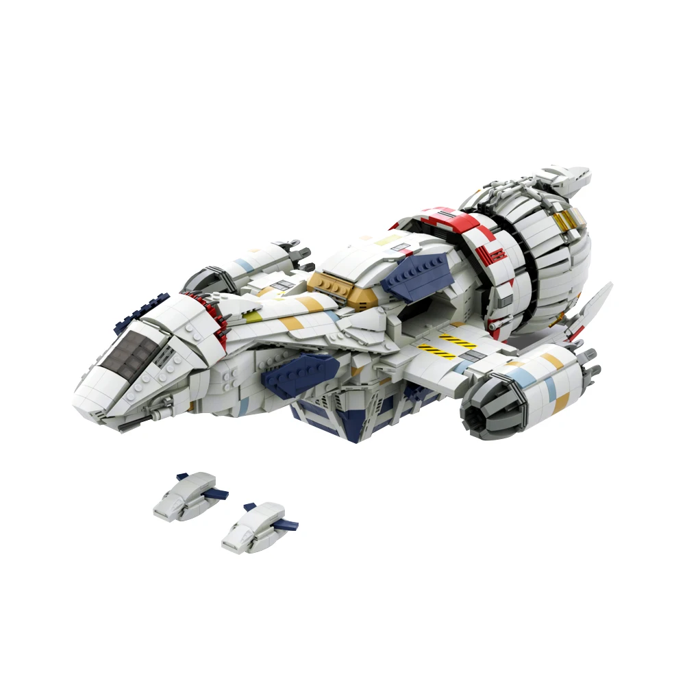 

Gobricks MOC Rush Out of The Tranquility Serenity Spaceship Building Blocks Set Firefly Transport Ship Bricks Toys For Children