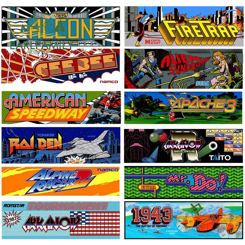 

EARLFAMILY 13cm Taito Alcon Mr.do! Fire Trap Data East Speedway Namco Arcade Game Logo Car Stickers Creative Decal Car Lable