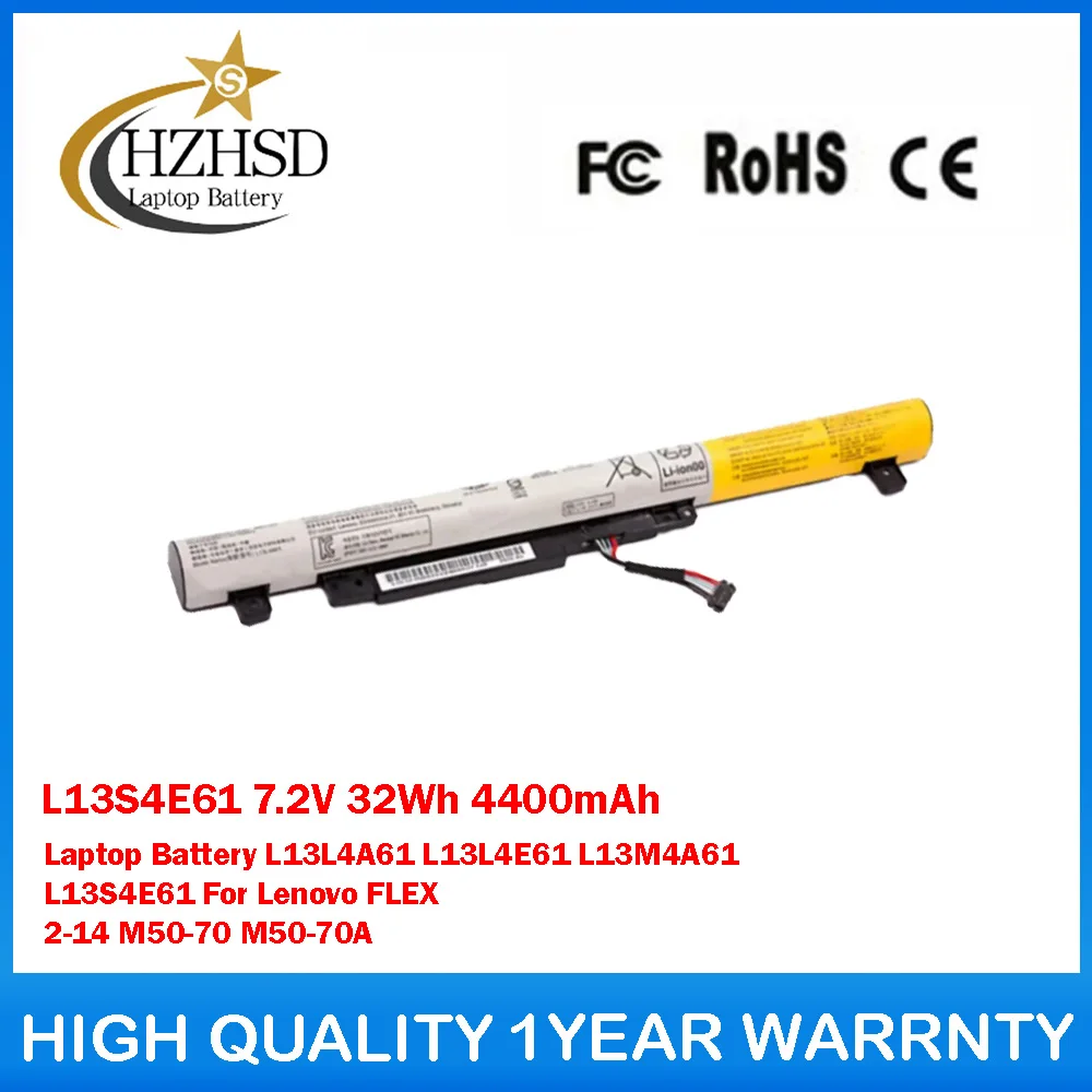

L13S4E61 7.2V 32Wh 4400mAh Laptop Battery L13L4A61 L13L4E61 L13M4A61 L13S4E61 For Lenovo FLEX 2-14 M50-70 M50-70A
