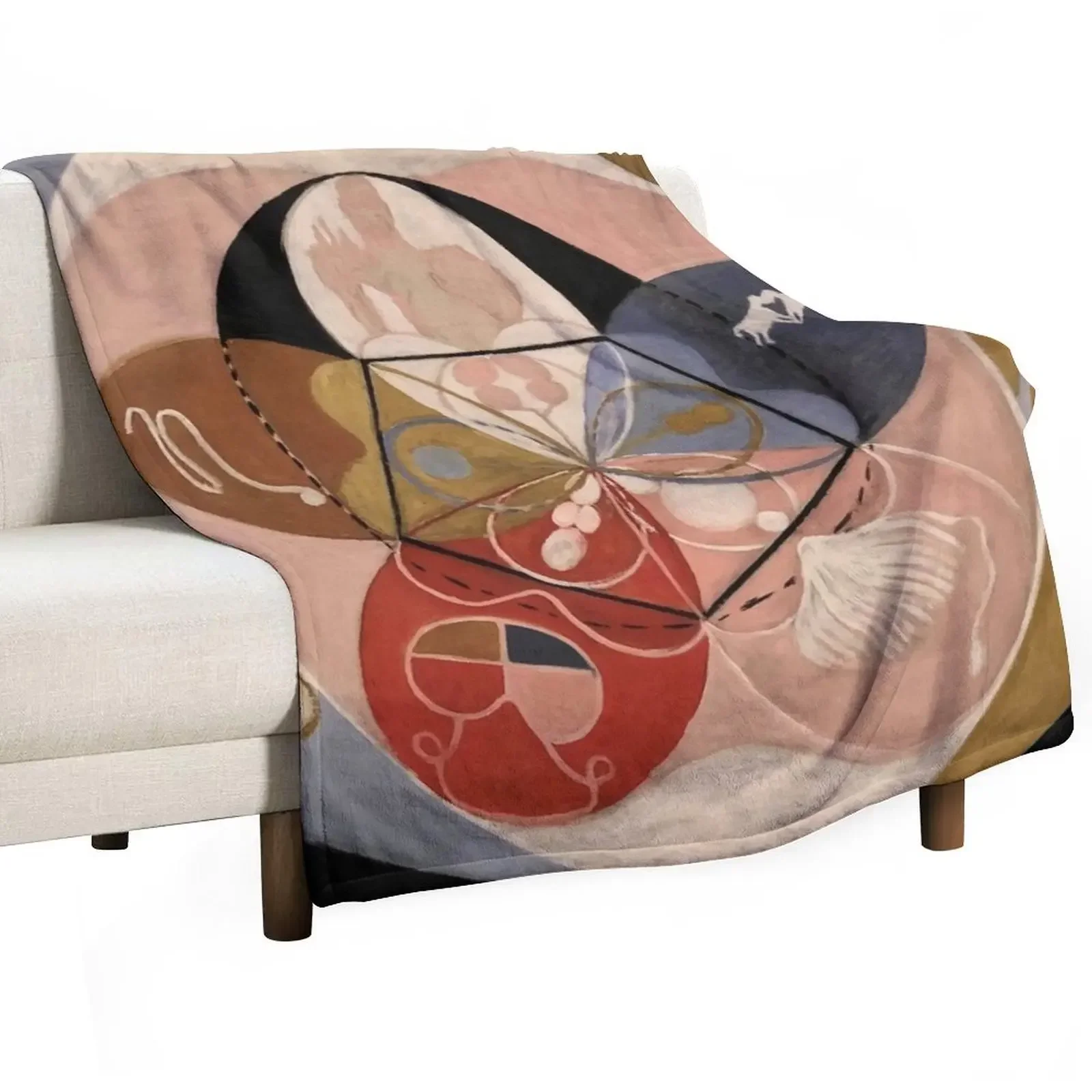 Hilma af Klint Evolution, No. 14, Group VI Throw Blanket Sofa Blankets For Baby Nap Soft Big Luxury Designer Sofa Quilt Blankets