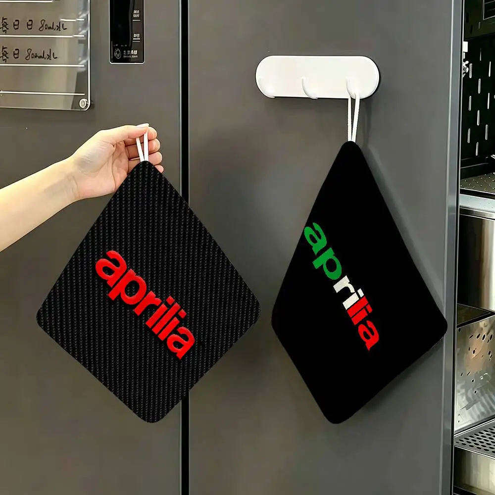 A-ApriliaS Motorcycles Hanging Style Hand Wiping Towel, Polyester Cotton, Anti-fade for Indoor Kitchen Living Room
