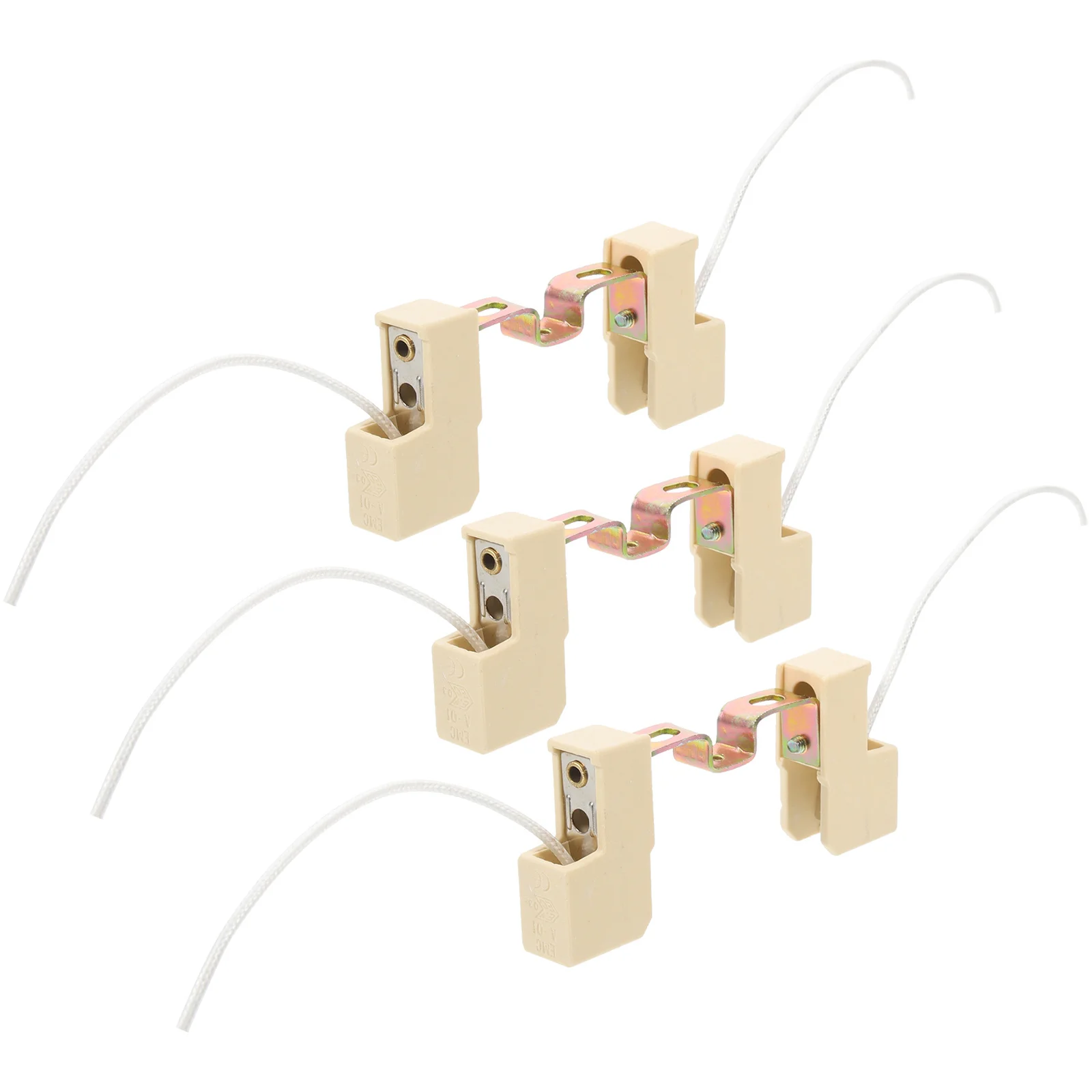 

3Pcs Ceramic Light Socket Double Ended Lamp Holder 78mm Easy Install DIY Projector Outdoor Lights Double Light Socket