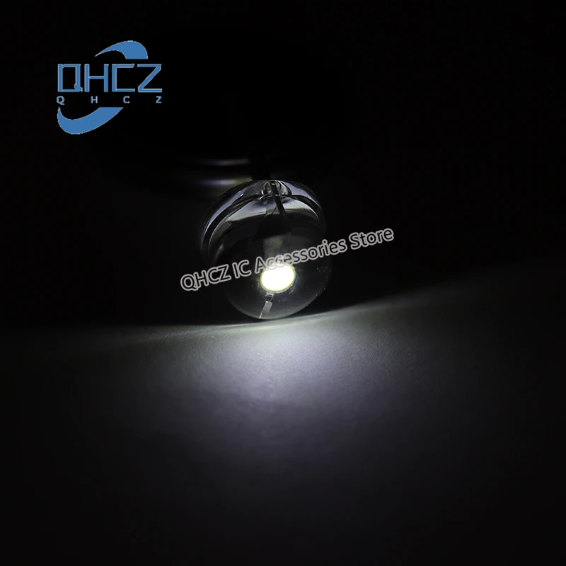 100pcs 8MM LED 0.5W straw hat white light LED lamp beads super bright astigmatism high power