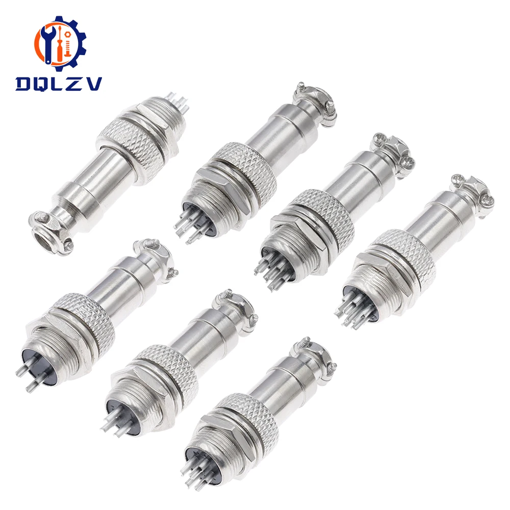 GX12 Aviation Connector 2P 3P 4P 5P 6P 7P Fixed Terminal Block Mobile Docking Type Electric Wire Cable Connector Female & Male
