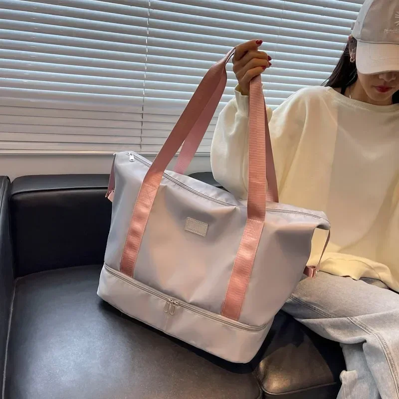 

Travel handbag, suitable for women's swimming, fitness, and outdoor travel, suitable for both wet and dry use
