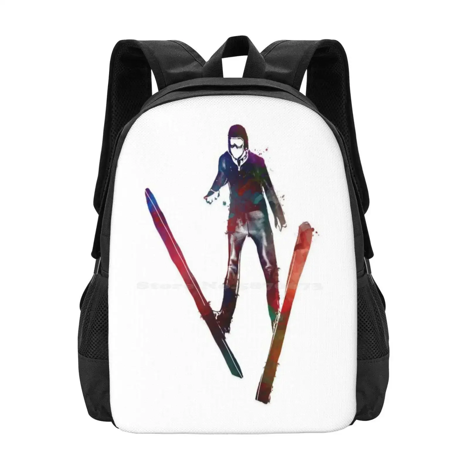

Ski Jumping Sport Art #skijump #sport Teen College Student Backpack Pattern Design Bags Ski Jumping Winter Player Sports Active
