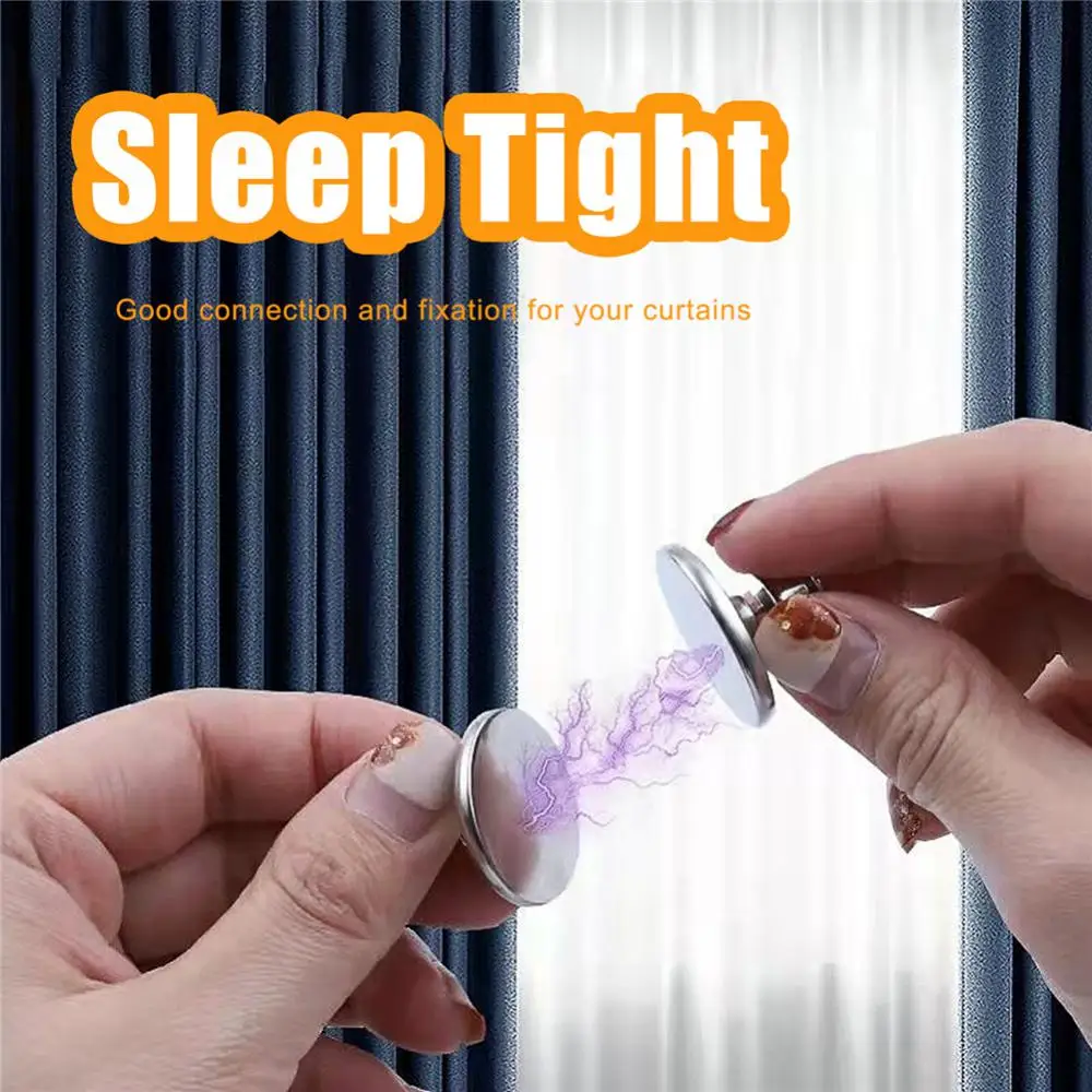 Curtains Closure Clip Various Uses Utility Approximately 7-9g/pair Silver Wholesale Room Accessories Strong Magnet Easy To Use