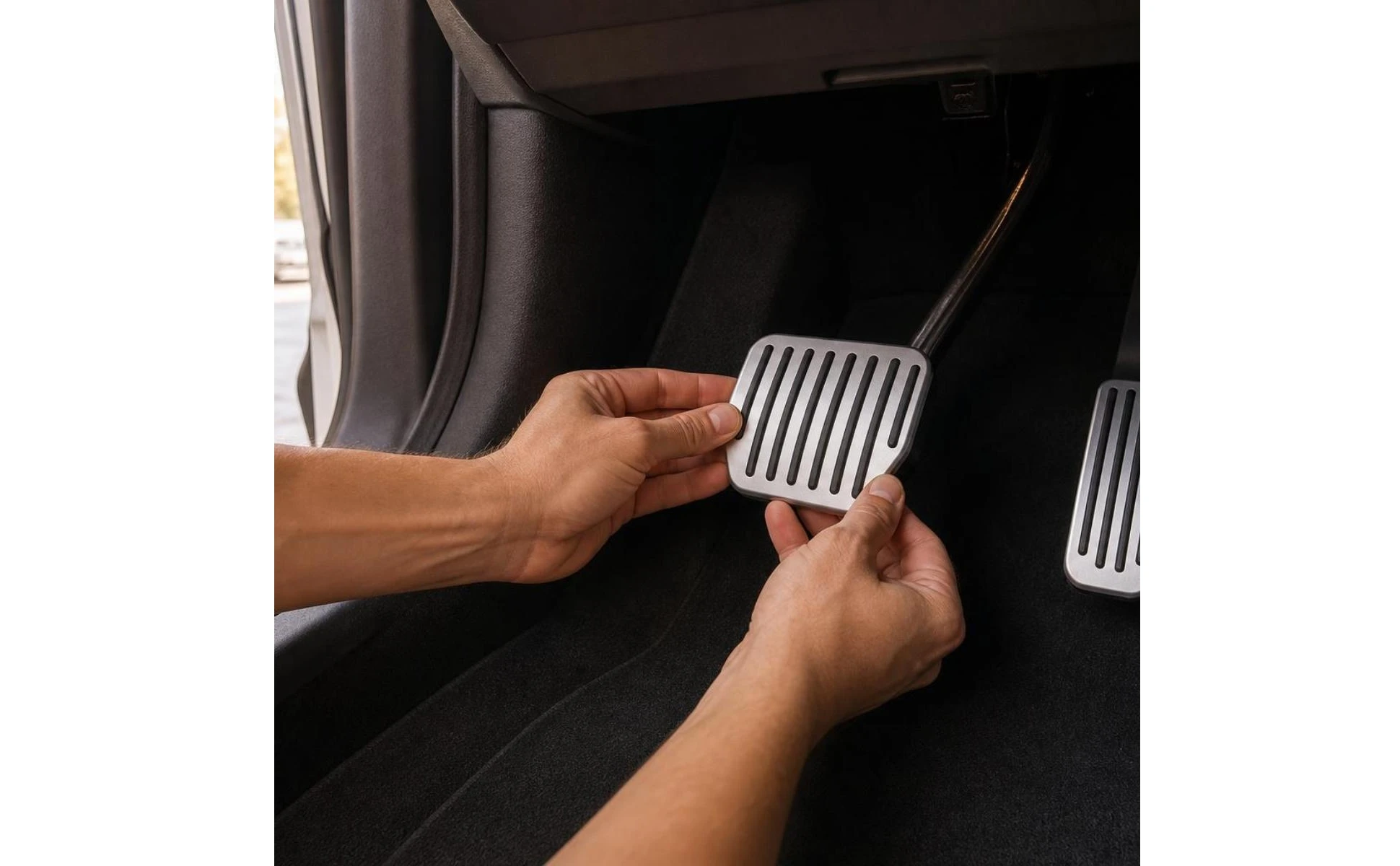 2 Pieces Accelerator and Brake Pedal Covers Slim-Profile Pedal Covers with Anti-Slip Inserts Car Parts Sporty Long-Lasting