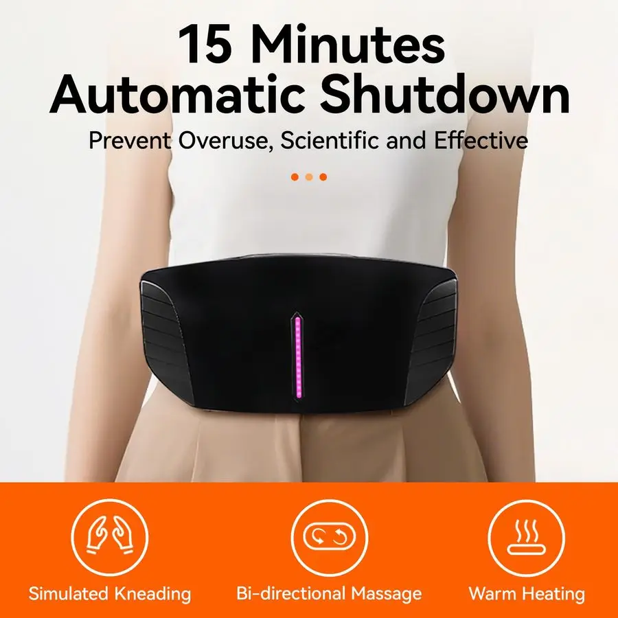 Disc Abdominal Massager with Heat, Stomach Massager for Digestion, Belly Cellulite Massage for Flattening Belly, Relieves Discom