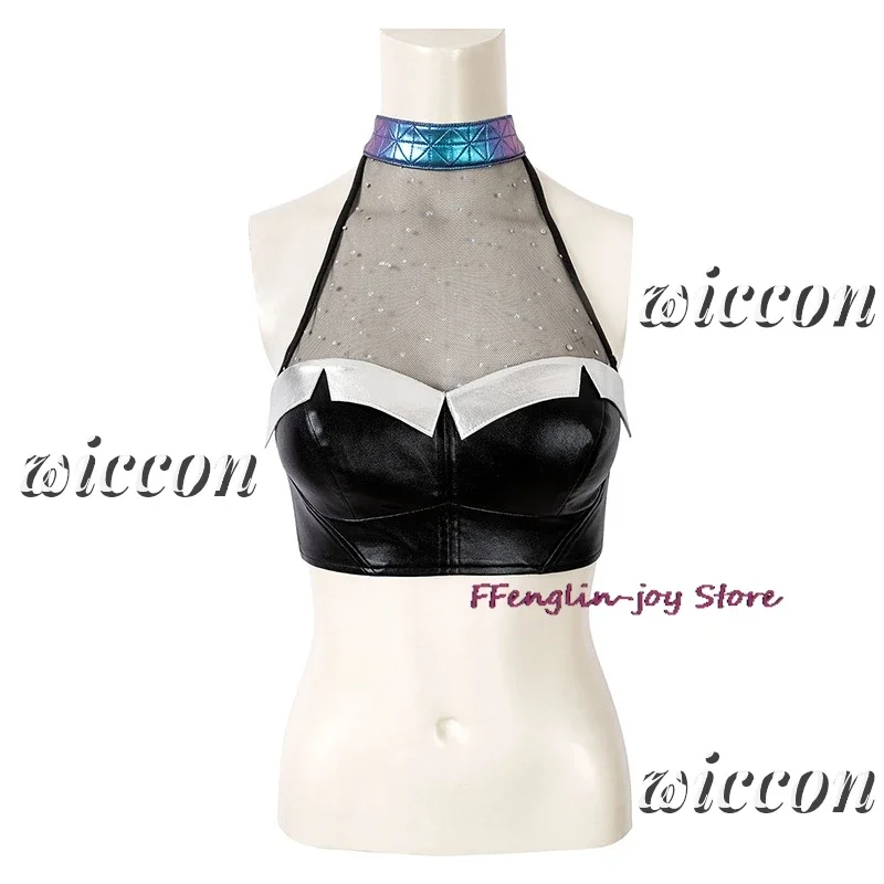 HN8 เกม LOL Kaisa คอสเพลย์เครื่องแต่งกาย KDA คอสเพลย์ชุดวิกผมเต็มผิวผู้หญิงเซ็กซี่ KDA All Out เครื่องแต่งกาย XXXL) 4Dc