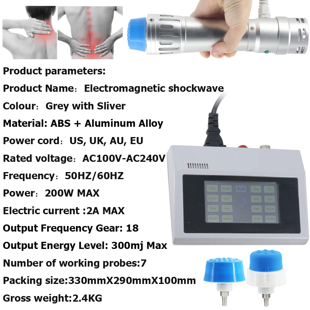 ポータブル理学療法装置,300mj,マッサージツール,ed治療,リラクゼーション,脚,背中の痛み
