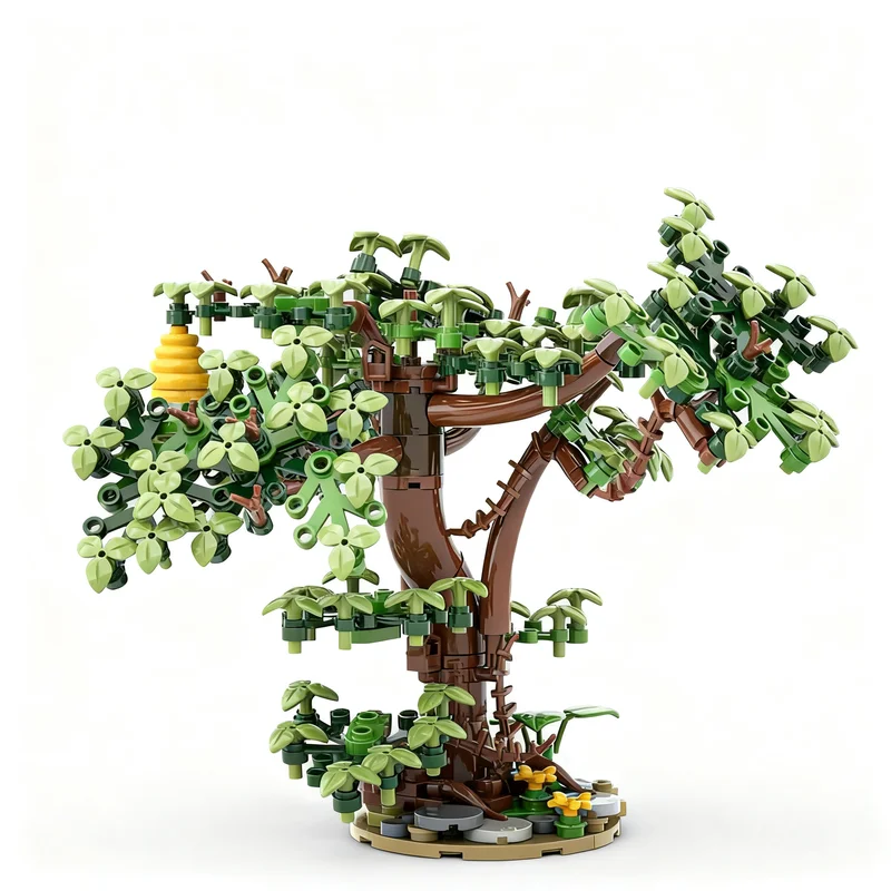 

New 241PCS Scenes European Medieval Street View Middle Earth Lord Oak Tree Model Moc Diy Creative Ideas Kids Toys Custom Puzzles