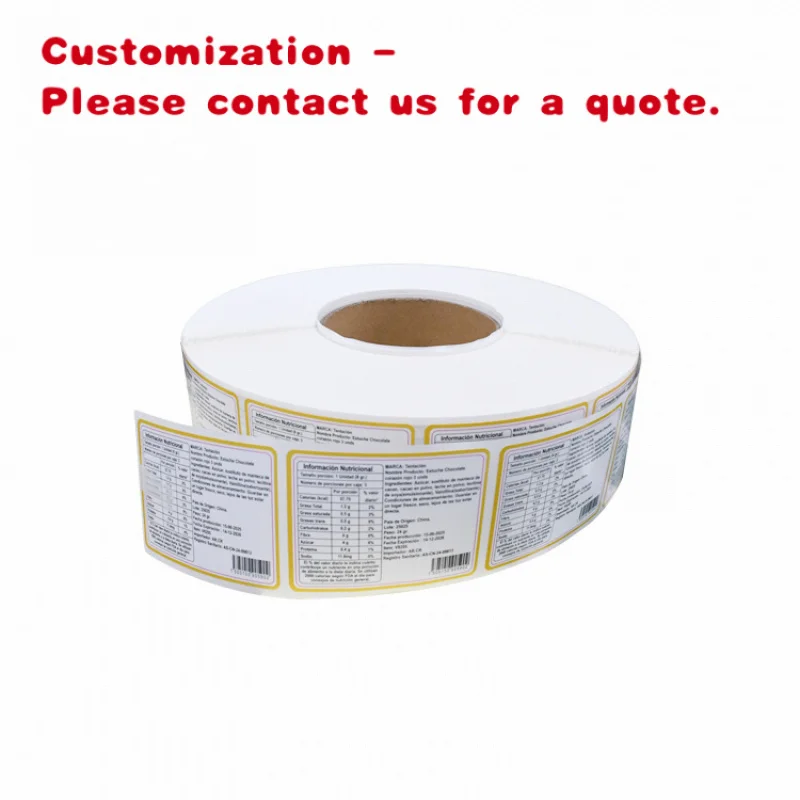 custom.Cheap Price Self-adhesive Waterproof Coated Paper Custom Labels Minimalist Food Packaging Round Sticker Roll