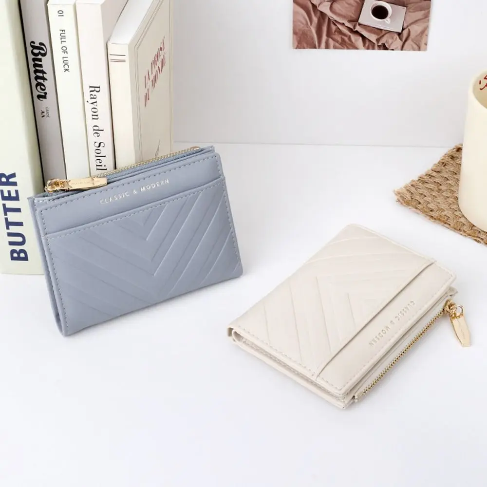 

New Strip-shaped Embossed Wallet PU Leather with Multiple Compartments Coin Purse Lightweight Portable Purse