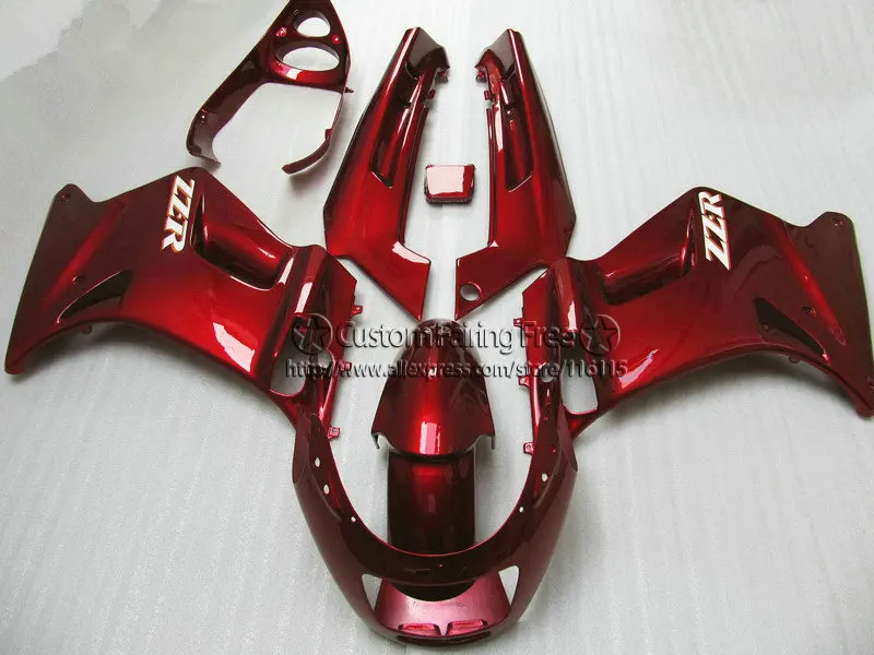 Custom fairings set for Kawasaki ZZR250 1990 1992 -2007 ZZR 250 90-07 dark red motorcycle fairing body kits