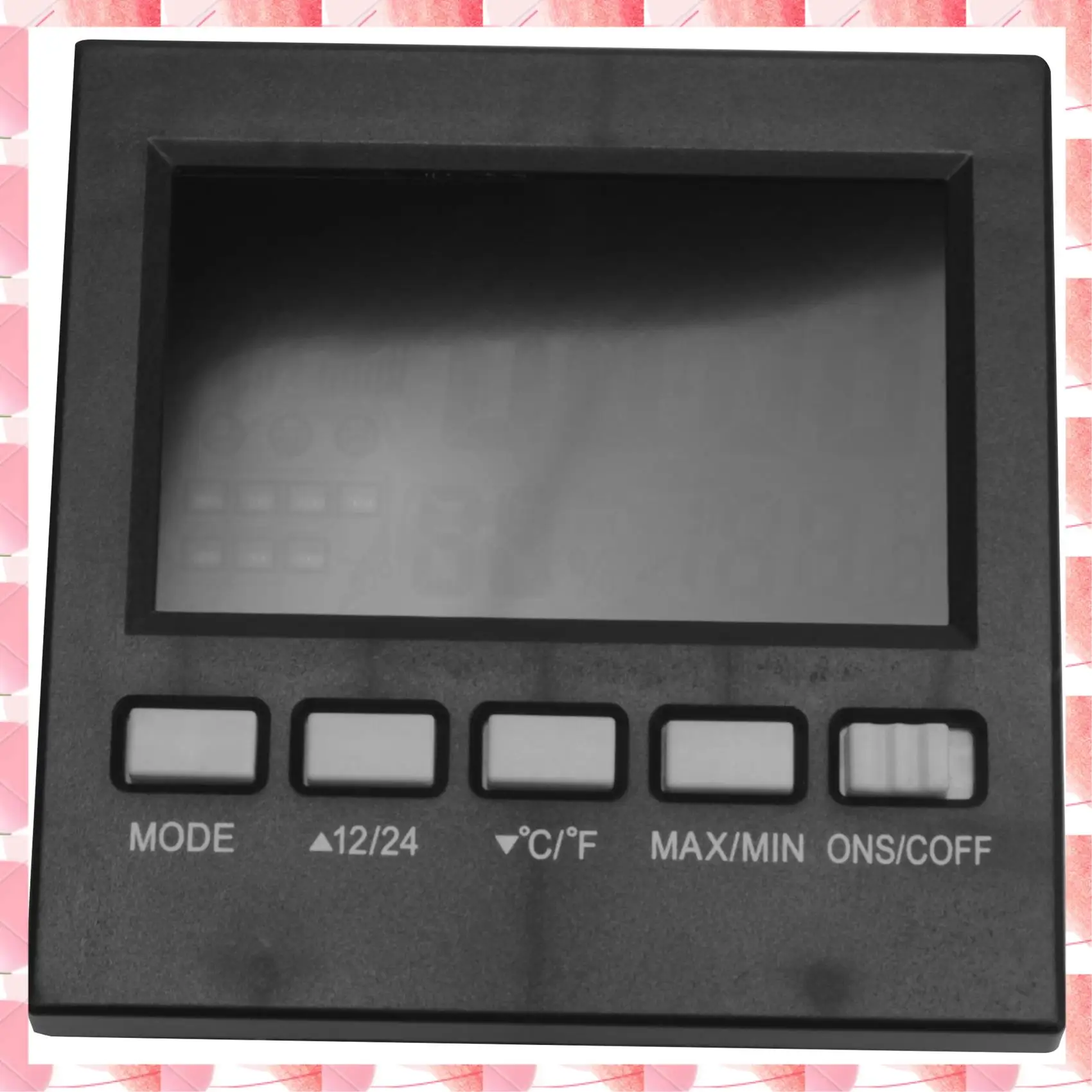 JAJA LCD Digital Hygrometer Thermometer Temperature Humidity Meter Room Indoor Clock