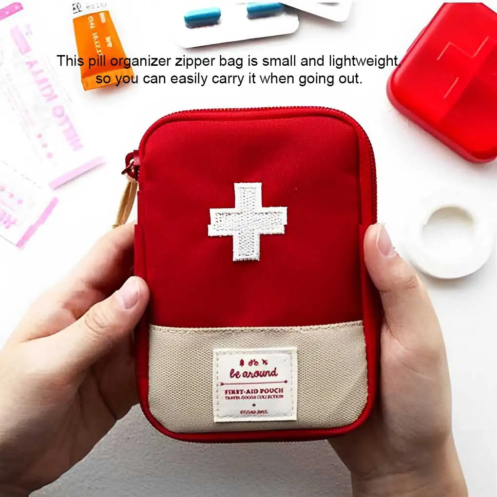 Oxford Cloth Emergency Zipper Closure Storage Bags Survival Pills Tapes Organizer Case Mini Pouch Outdoor Gears