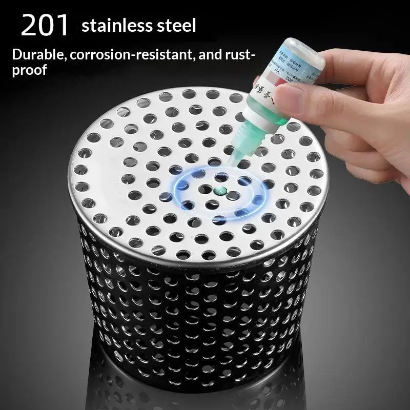 1Pcs Anti-Clog Rain Pipe Cap Stainless Steel Rooftop Floor Drain Cover Anti Rodent Anti Blocking Outer Side Filter Screen