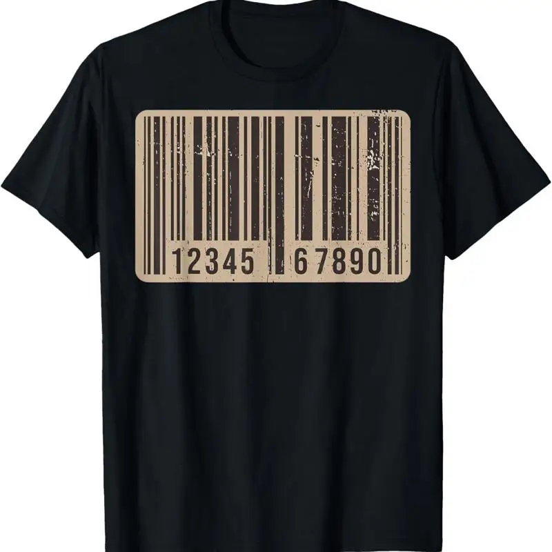 Código de barras Upc código de producto Universal cajero trabajador al por menor camiseta