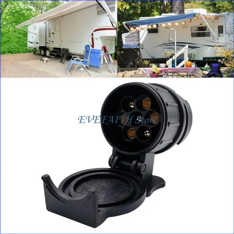 

124b 13-7 Pin Pin Trailer Adapter Conctor Contable и безопасное соединение для трейлеров