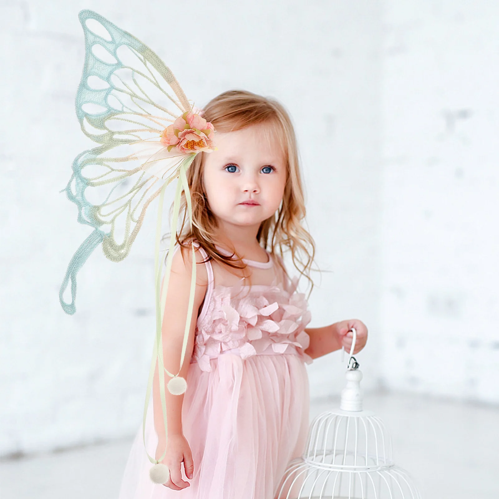 

Bow Tie Big Butterfly Wing Props Child Girl Hair Accessories Girls Clips Fabric