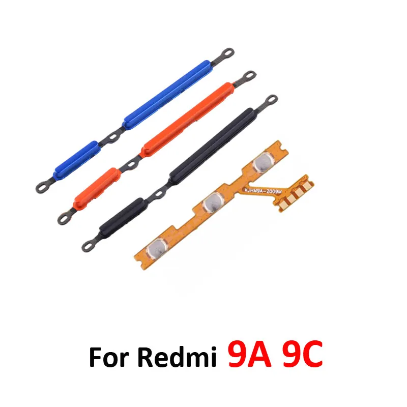 

Phone Housing Power Volume Button For Xiaomi Redmi 9A New On Off Up Down Key Flex Cable Part For Redmi 9C