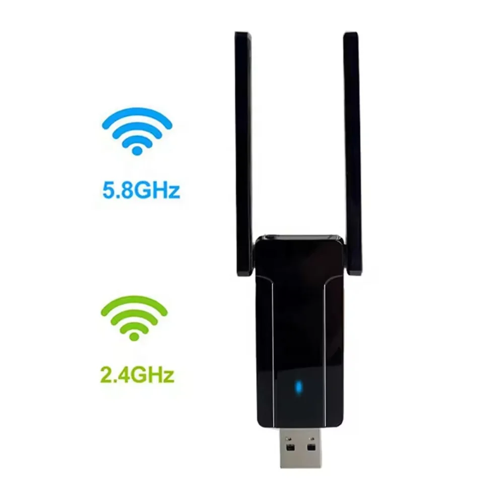 الجملة 1300Mbps ثنائي النطاق واي فاي محول RTL8812BU بطاقة الشبكة اللاسلكية لأجهزة الكمبيوتر المحمول سطح المكتب