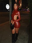 oil shiny bodycon