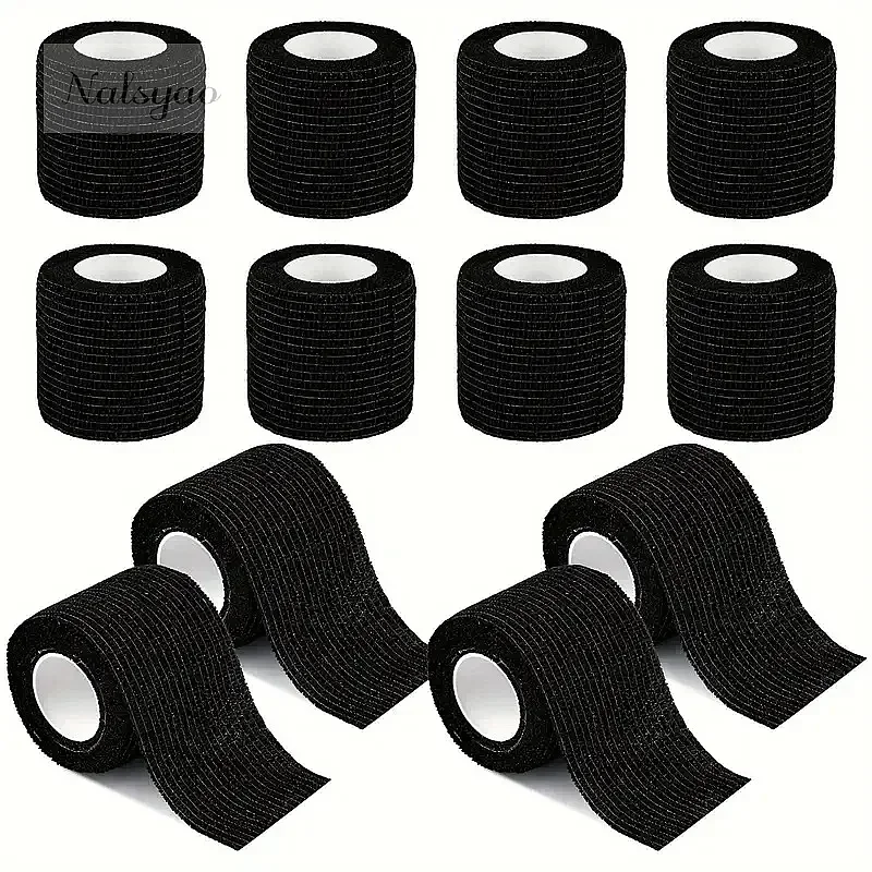 4/8 Rolls Breathable Self Adhesive Bandage Flexible Fabric Non Elastic Wrap Woven Cohesive Bandage Medical First Aid Sports Tape