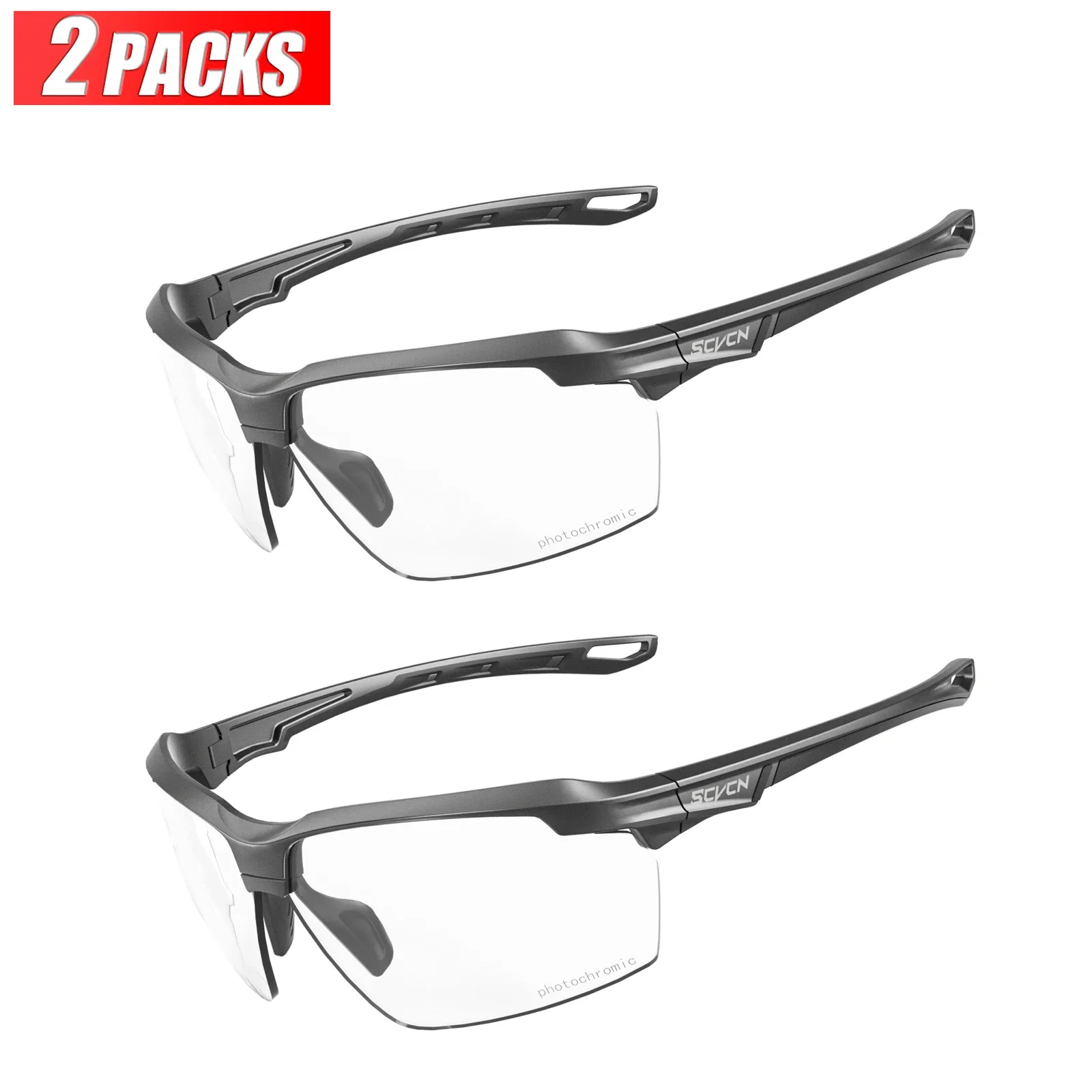 3PACKS SCVCN Meekleurende Fietsen Zonnebril Bril Fiets MTB Fiets Wandelen Golf UV400 Sportbril voor Mannen Vrouwen Baseball