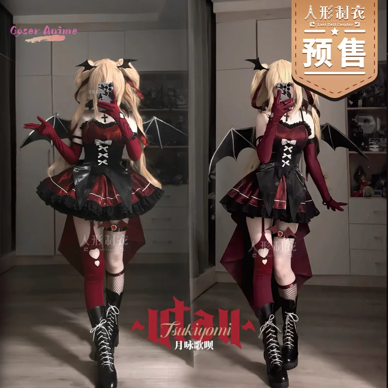 

Shugo Chara Tsukiyomi Utau Косплей Костюм Демон Ангел Униформа Хэллоуин Карнавал Вечеринка Рождественская Игра Ролевая Одежда Одежда