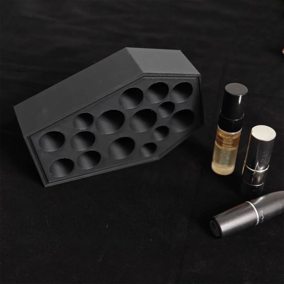 1 PC Halloween Black Coffin Treasure Bead Cosmetics Decoration Storage Box, Creative Home Decoration Storage Display Box