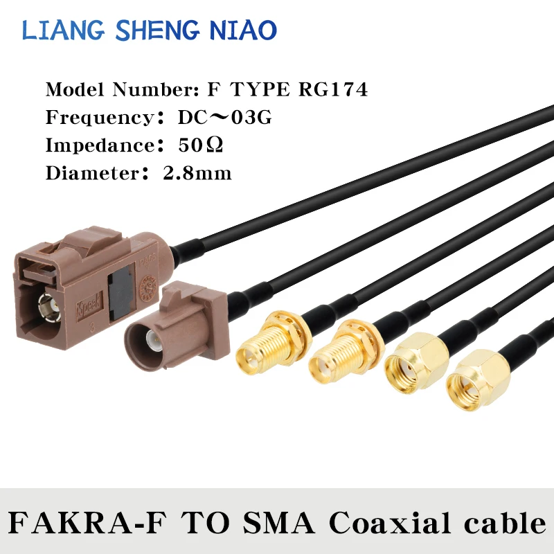 

Fakra F Male/Female RG174 Coaxial Cable for Car Satellite Radio GSM Cellular Phone 50Ohm for Car Telematics Extension Cable