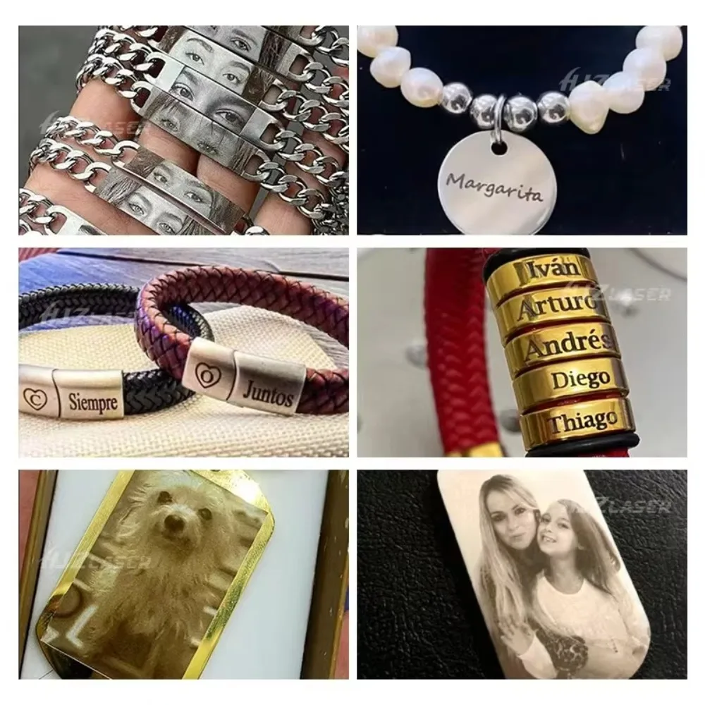 Compact Desktop Fiber Laser Marking Machine 30W 50W with 3D Focus for Metal