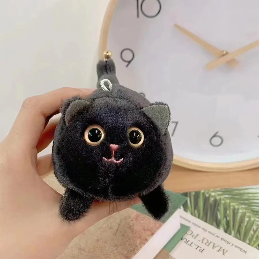 1PCS Cute Plush Blue Cat Brador Cat Tail Wagging Keychain Pendant Doll Plush Toy Kids Toy Gift Cartoon Animal Dog Plush Toys