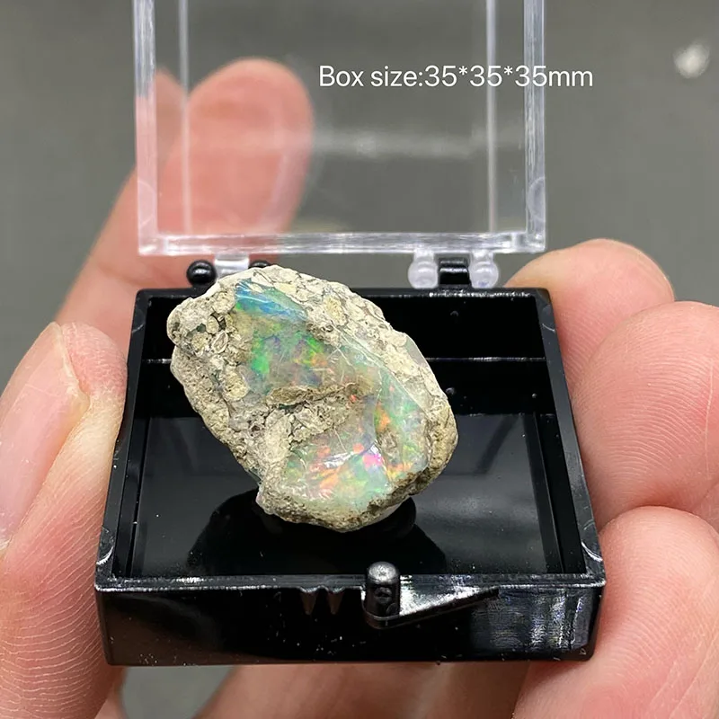 

100% natural rare mountain opal gem mineral specimen Pendant Bead Jewelry Home Decor Collectibles box size ：35*35*35mm