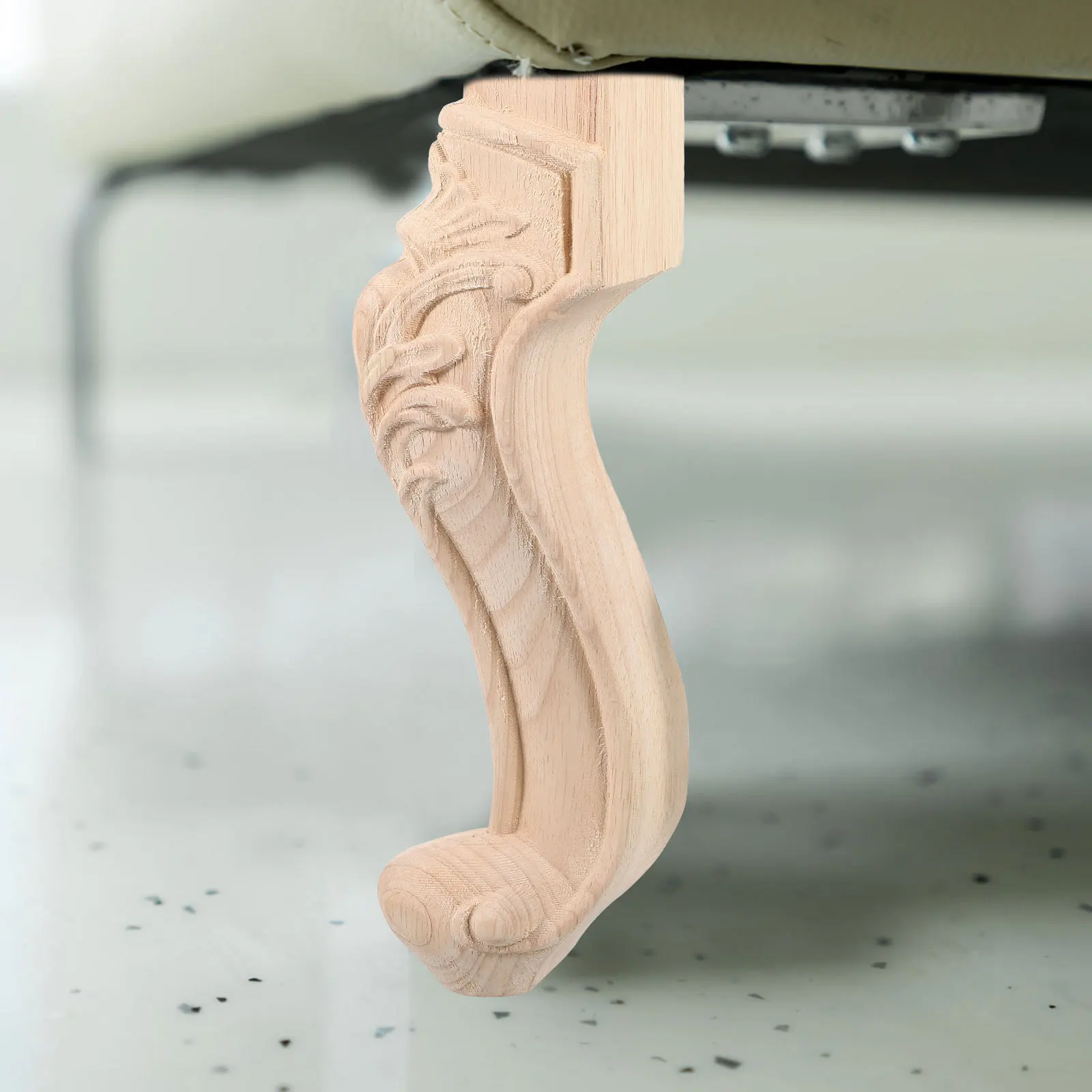 Solid Rubber Wood Furniture Legs Elegant European Design Cabinet Sofa Chair Leg Extenders Wooden Furniture Feet