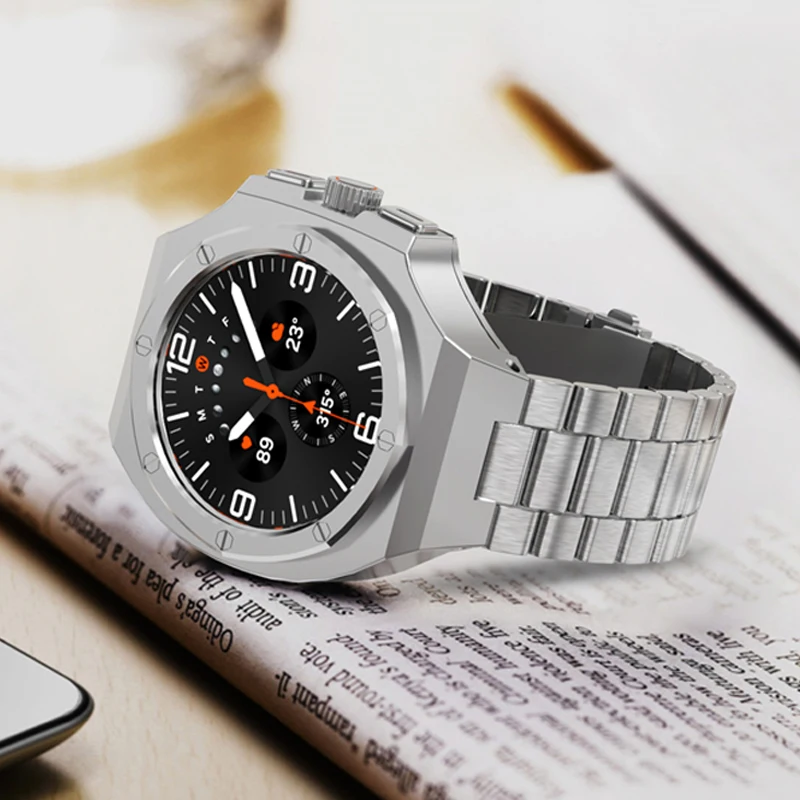 

Роскошный комплект для модификации Samsung Galaxy Watch Ultra 2025 2024: браслет из нержавеющей стали, ремешок и чехол для Galaxy Ultra 47 мм