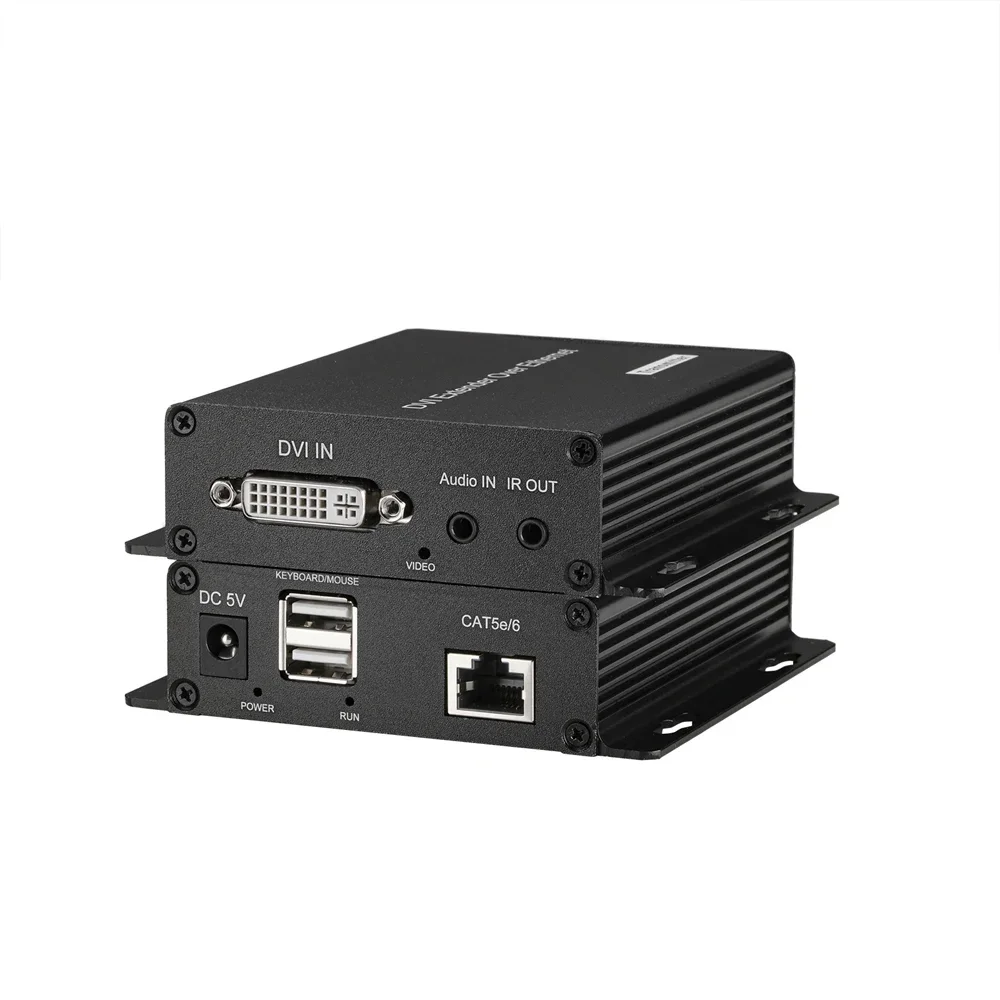 

In stock KVM over ethernet 200M DVI Extender Over Cat5e Cat6 DVI To RJ45 Converter