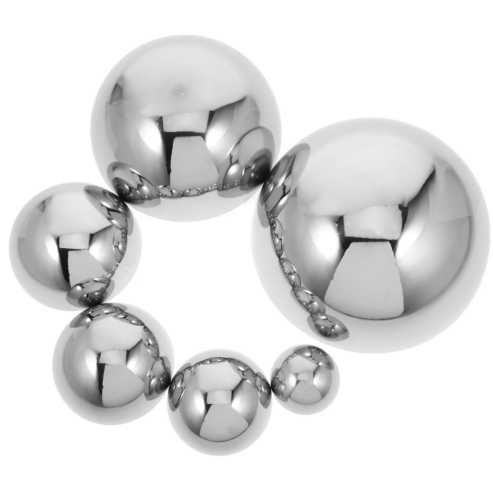 

6Pcs Hollow Stainless Steel Gazing Spheres Polished Mirror Hemispheres Reflective Garden Decorative Balls Gazing Sphere