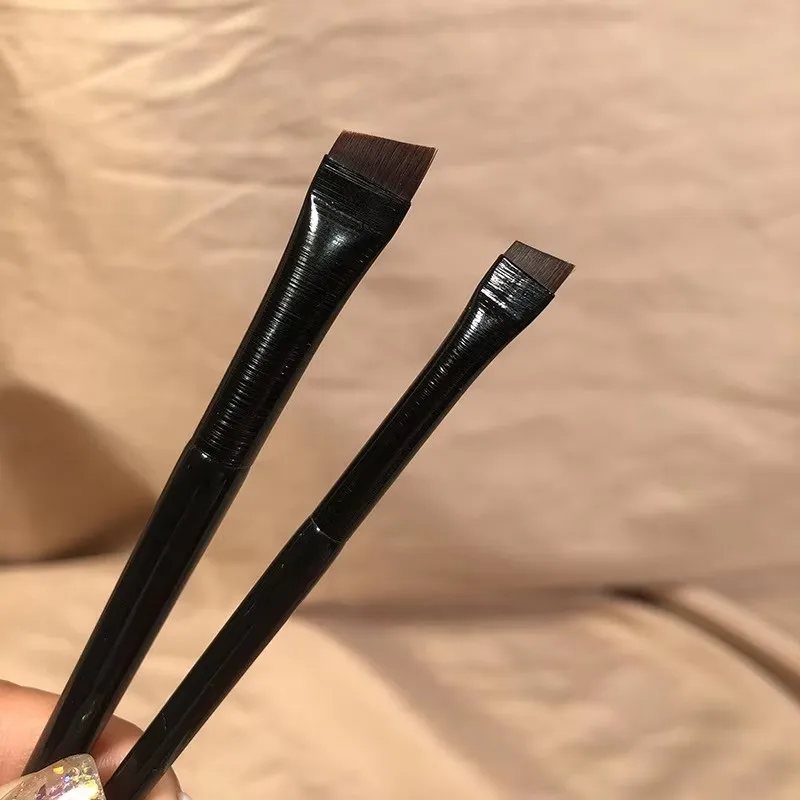 1/2/5/6/10Pcs Neue Klinge Make-Up Pinsel Abgewinkelt Dünne Augenbraue Pinsel Flache feine Eyeliner Pinsel Professionelle Liner Schönheit Bilden Werkzeug